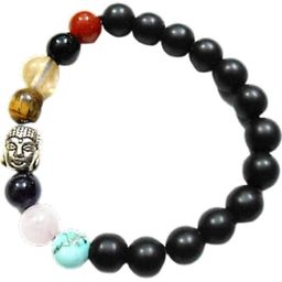 Divine souvenirs Unisex Artificial Beaded Elasticated Bracelet-33