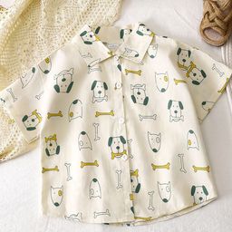 FOREVER FRIDAY Boys Graphic Printed Spread Collar Comfort Cotton Casual Shirt-image-15