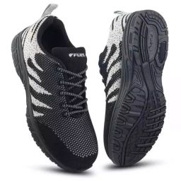 Fuel Steel Toe Safety Shoes Single Density Low Ankle Size UK 6 Black and Grey Model Gracy Sports-image-16