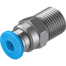 FESTO Push-in Fitting Brass, Nickel-Plated Housing Material 3 mm Nominal Size, QS-1/8-4-100 (Pack of 10)-image-74