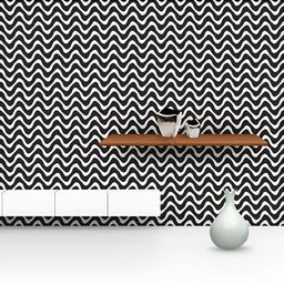 ArtzFolio Black & White Abstract Printed UV Resistant Wallpaper-image-11