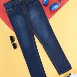 YU by Pantaloons Kids Dark Blue Solid Jeans-image-41