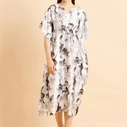 Sweet Dreams White Floral Print Kaftan-image-59