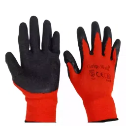 Generic Medium Latex Red Palm Coated Hand Gloves-picture-5