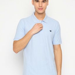 Duke Men Solid Polo Collar Cotton Slim Fit T-shirt-image-95