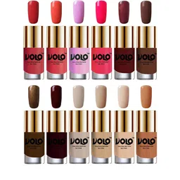 VOLO Set Of 12 Extra Shine Nail Polish- 9.9ml Each-Combo-No-290-55