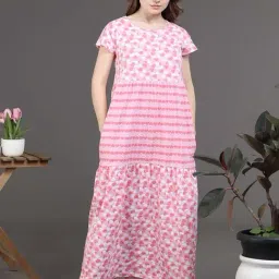 Slumber Jill Pink Printed Night Dress-image-29