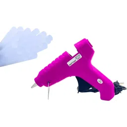 CRAFTYGUN 40 W Trigger Feed Hot Glue Gun Purple with 15 Stick, FD-40 W-37