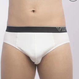 Vip White Cotton Skinny Fit Briefs - Pack Of 5-image-69