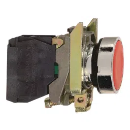 SCHNEIDER ELECTRIC Industrial Pushbutton Switches INDUSTRIAL PB SWITCH, SPST-NC, 6A, 120V, XB4BA42-7