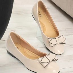 Elle Women's Cream Flat Ballets-image-71