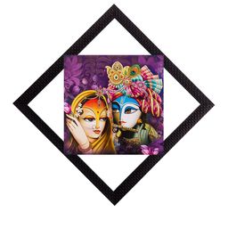 eCraftIndia Multicoloured Radha & Krishna UV Wall Art-image-85