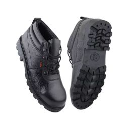 Fuel Steel Toe Safety Shoes High Ankle Nitrile/Rubber PU Sole Black, Flamingo Size UK 11-image-60