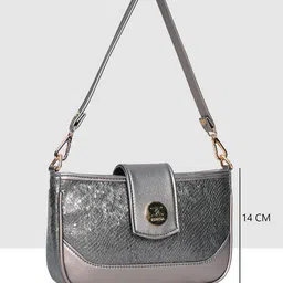 ESBEDA PU Self Design Structured Sling Bag image 5