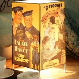 green girgit Blue Printed Column Table Lamp With Shade image 1