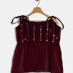 studiorasa Girls Purple Embroidery Top-picture-29