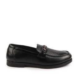 Fausto Men's Black Casual Loafers-image-4
