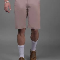 Crimsoune Club Brown Cotton Slim Fit Shorts-picture-41