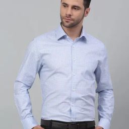 Louis Stitch Blue Cotton Regular Fit Checks Shirt-picture-0