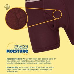 AMUL COMFY Pack Of 3 Pure Cotton Trunks AC-PCLTROE-MULTI-XS-3PC image 3