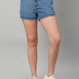 TARAMA Women High-Rise Outdoor Denim Shorts-image-85