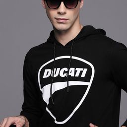 Ducati Men Black Printed Hooded Sweatshirt-picture-40