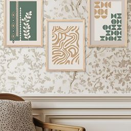 Kotart Brown, White & Grey 3 Pieces Abstract Wooden Wall Arts-picture-28