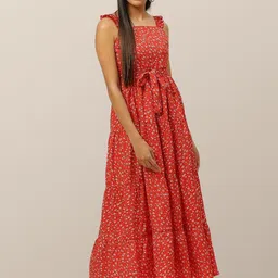 Chemistry Floral Print Crepe A-Line Maxi Dress-picture-17