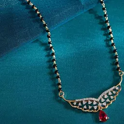 TIYARA women Gold-Plated Artificial Beads Mangalsutra-image-68