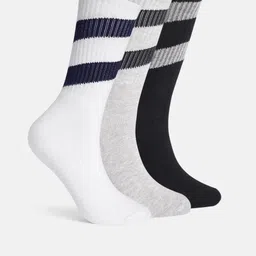Mast & Harbour Men Pack of 3 Striped Calf Length Socks-image-53