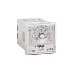 Selec Analog Timers 0.03 sec to 5 min 230 V 1 C/O Panel Mount, 55ES-P8-230V-G-47