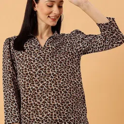NEESH Women Animal Printed Shirt Collar Top-picture-24