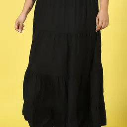 theRebelinme Plus Size A-Line Tiered Skirt-image-37