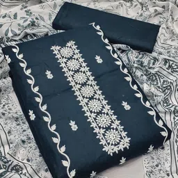Aika Embroidered Pure Cotton Unstitched Dress Material-image-35