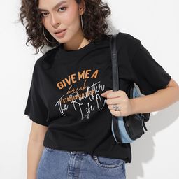 The Roadster Life Co. Printed Drop-Shoulder Sleeves Pure Cotton Oversized T-shirt-picture-49