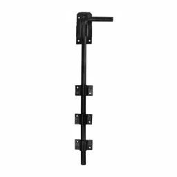 RS PRO 304.8 mm (12 Inch) Steel Black Powder Coating Door Bolt, 2549961-5