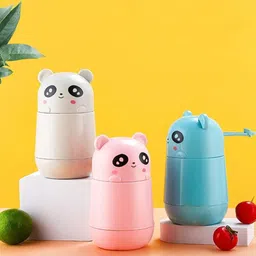 WELOUR Pink & Blue Set of 3 Printed Glass Water Bottle 400 ml-24