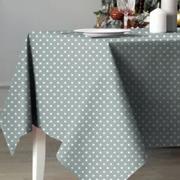 Aura Grey Geometric Printed 6-Seater Table Cover-59