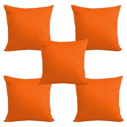 Angel Mommy Superb Bouncing & Jumping Microfiber Cushions Filler Set Of 5 Standard Size - Orange-image-85