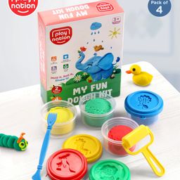 Play Nation Dough Set Pack of 4 - 200 g-3