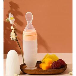 StarAndDaisy Baby Food Dispensing Spoon: Squeeze Feeder Dispenser for Baby - Self Feeding Bottle Spoon 90 ml (Pink)-21