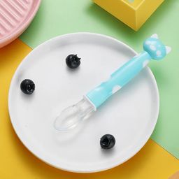 Domenico Baby Love Soft Tip Silicone Gel Spoon - Blue-7