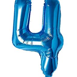 Decor Mantra Number 4 foil balloon 32 inch for birthday decoration items - Blue - Pack of 1-image-78