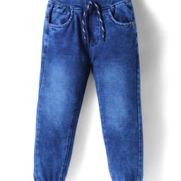 Olio Kids Woven Full Length Denim Jeans - Blue-image-45