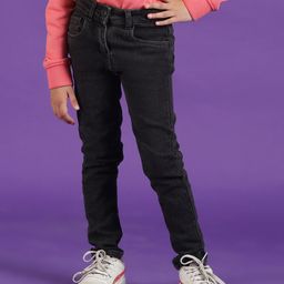 Tales & Stories Denim Solid Slim Fit Jeans - Black-image-80