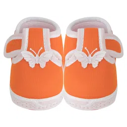 Neska Moda Butterfly Applique Detailed With Velcro Closure Booties - Orange-picture-15
