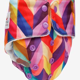 Mylo Baby Freesize Adjustable Cloth Diapers with 1 Free Insert Oeko Tex Certified Pack of 1 Rainbow Print - Multicolour image 2