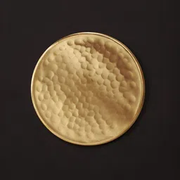 Peepul Tree Gold-Toned 6 Pieces Matte Finish Table Brass Coasters image 3
