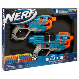Nerf Elite 2.0 Commander RD 6 2 Blaster Toy Dart Guns with 24 Darts - Blue image 3