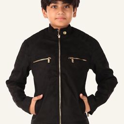 Leather Retail Boys Suede Biker Jacket-picture-41